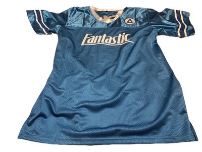 Fantastic Four Football Jersey Sz Large Carolina Blue Marvel Studios Disney