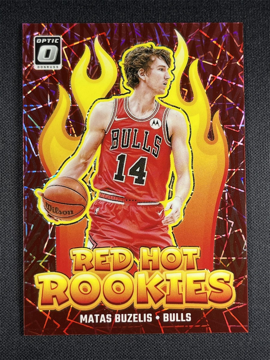 2024-25 Donruss Optic Matas Buzelis #1 Red Hot Rookies RC Pink Velocity /79