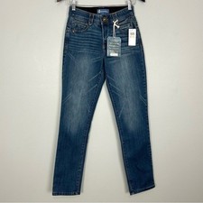 Democracy Ab Solution Straight Leg Jeans Women  s Size 2 Tummy Smoothing Stretch