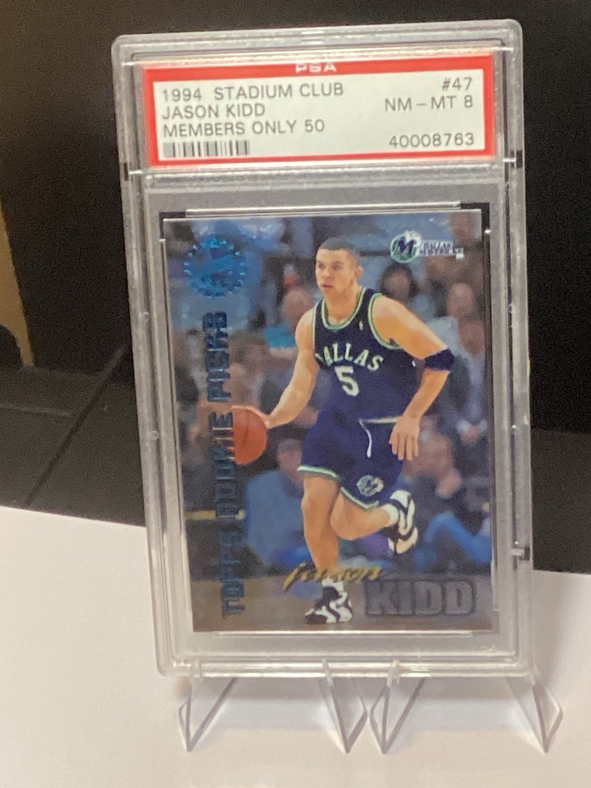1994-95 Topps Stadium Club Jason Kidd #47 Members Only 50 Rookie BGS 8 Mavs E1