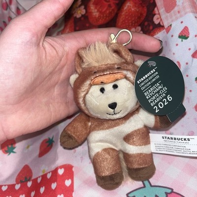 Starbucks 2026 Year of the Horse Bearista Plush Keychain Limited