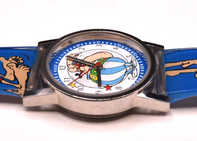 Asterix & Obelix Character Quartz Watch Blue Strap Vintage Collectors Gem