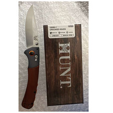 -Classic Mini Stabilized Wood New Folding Knife Benchmade 15080-1 with new box
