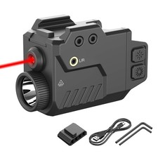 SOLOFISH Tactical Flashlight Blue/Green Laser Sight Combo Rechargeable Picatinny