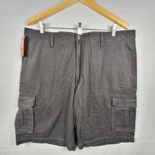 Dockers Men s Washed Cargo Shorts Gray Cotton Twill Size 38 W38 NWT Relaxed fit