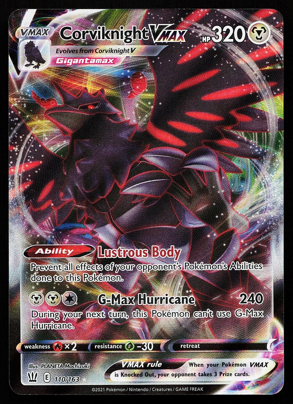 Corviknight VMAX 110/163 Holo Rare Battle Styles Pokemon Card