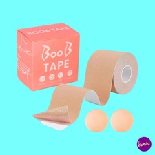 UNDERGLOW 5M Boob Tape f&uuml;r gro&szlig;e Br&uuml;ste, hautfarben, mit 2 Brustwarzenabdeckungen