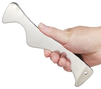 Fstcrt Muscle Scraper Tool, Gua Sha Scraping Massage Tools, Silver 