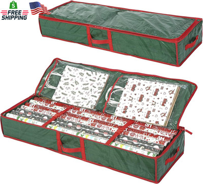 Sattiyrch Underbed Gift Wrap Organizer,Gift Wrapping Paper Storage Container,Hol