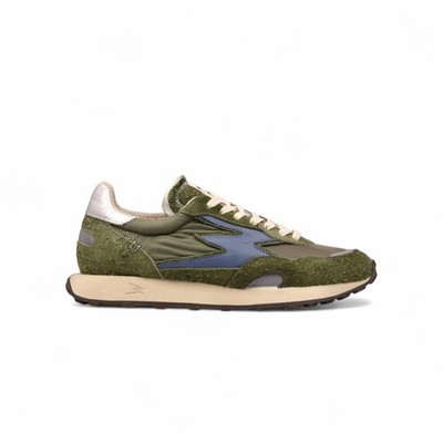MOACONCEPT herren schuhe Hype italian designed sneaker millitargrün hairy suede