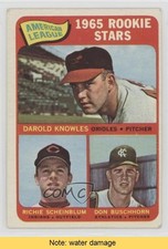 1965 Topps High # Darold Knowles Richie Scheinblum Don Buschhorn #577 READ 2u3