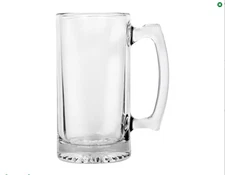 Glass Sports Mug with Handle — 28.2 oz | Beer / Water / Sports  (2 Pack)