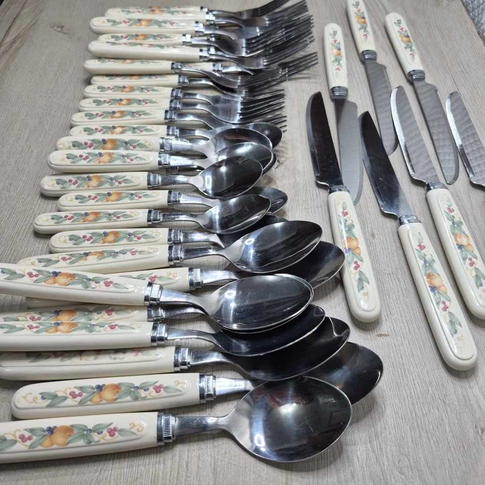 39 uds. Cubiertos vintage Corelle Abundance Foto 3 de 4