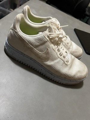 Women s Air Force 1 Crater Flynit  White Chambray Blue  Size 10 No Box