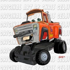 Pixar Cars/M.A.S.K. Orig Illus. Fan Art Print by Chris Gelsi 8.5 x 11 NOT AI #4