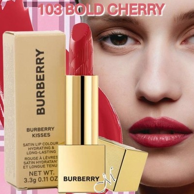 Burberry Kisses Satin Long Lasting Lip Colour* ~  103 Bold Cherry 3.3g NIB $45