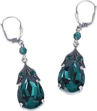 Krikor Ohrring Damen Scarabeus Green silberfarben Standard