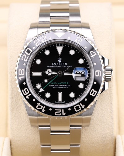 Rolex GMT-Master II Black Dial Green Arrow 116710LN 2018