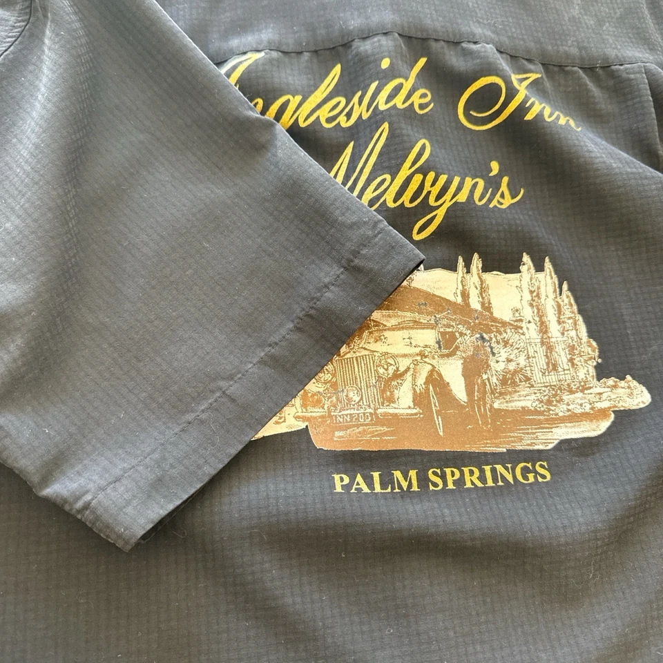 Camisa De Colección Años 90 Cubavera Ingleside Inn Melvyn’s Palm Springs Cuello Campamento M Foto 3 de 4