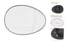 Mirror Glass Heated with Backing Plate Passenger Side Right Side Rear View