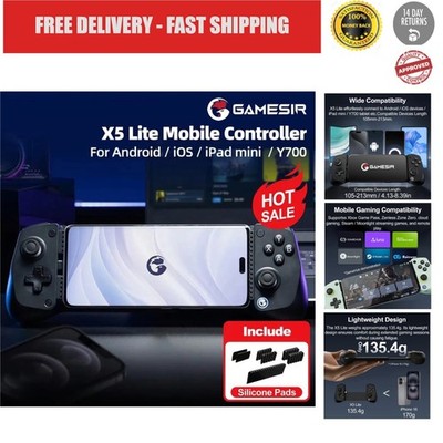 GameSir X5 Lite Mobile Gaming Controller for iPhone 16 15 Android Tablet, Hall