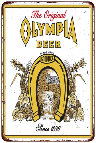 Olympia beer ad Vintage Look Reproduction Metal Sign