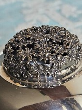 Argento '800 Scatolina Con Coperchio Lavorazione " Filigrana"