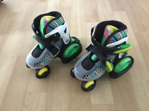 Mädchen Rollschuhe verstellbar 24-27 Discoroller Rollerskates Roller Kinder