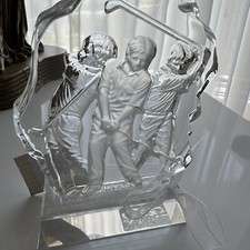 Crystal Golf Award, Brand New, No Flaws, Trophy, Figure