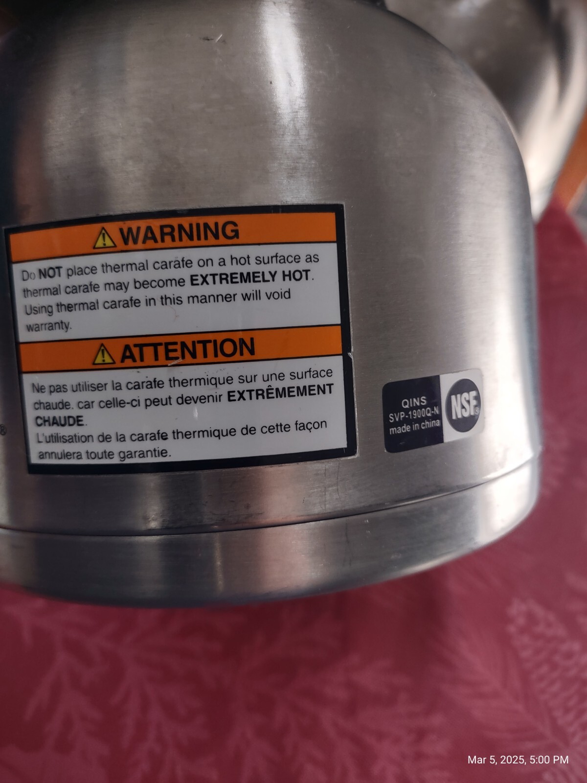 No More Burnt Coffee! 64oz Bunn Stay Hot Stainless Pot Commercial Thermal Carafe