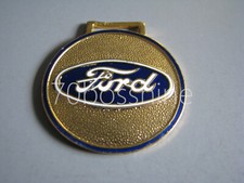 FORD BLUE OVAL LOGO 1 5/8"x1 1/2" CLOISONNE AUTOMOTIVE KEY FOB KEY CHAIN