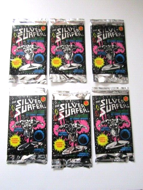 1992 The Silver Surfer Trading Cards All Prism by Comics Images- 6 Sealed Packs