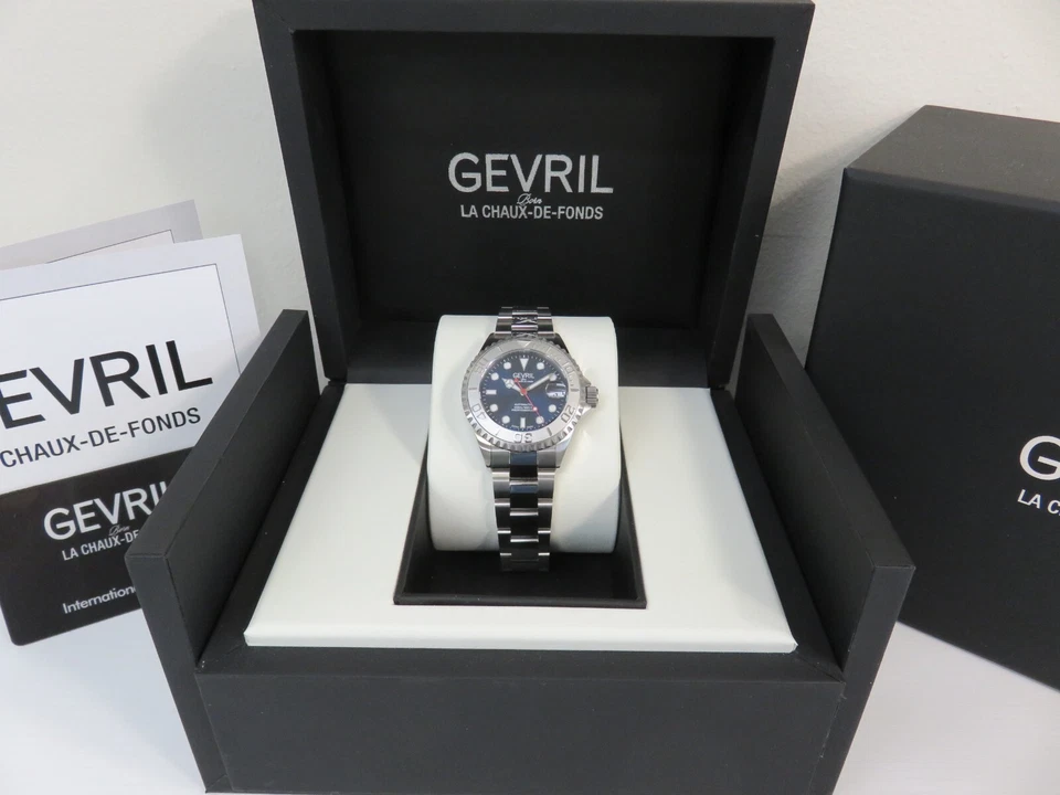 Gevril Men's 4751B Wall Street Swiss Automatic SW 200 Exhibition CaseBack Watch - image 2 of 4