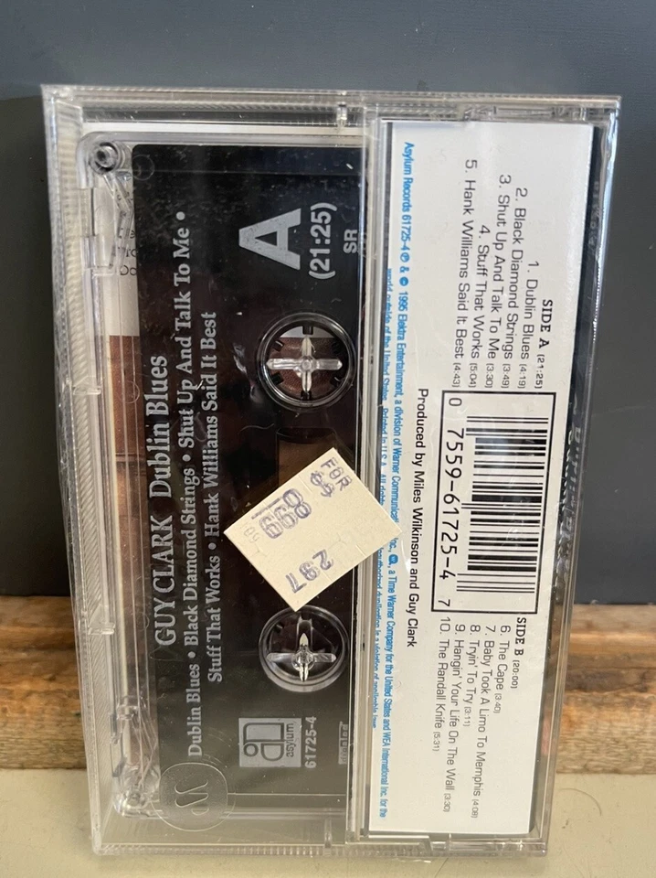 Guy Clark Dublin Blues 1995 Asylum RARE SEALED NOS CASSETTE - Image 2 of 4