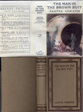 AGATHA CHRISTIE - THE MAN IN THE BROWN SUIT  - RARE UK JOHN LANE 1ST 1924 N-FINE