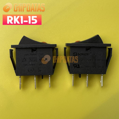 1PCS New RK1-15 Rocker Switch 16A 125/250VAC T100/55  3 Pins or 2 Pins
