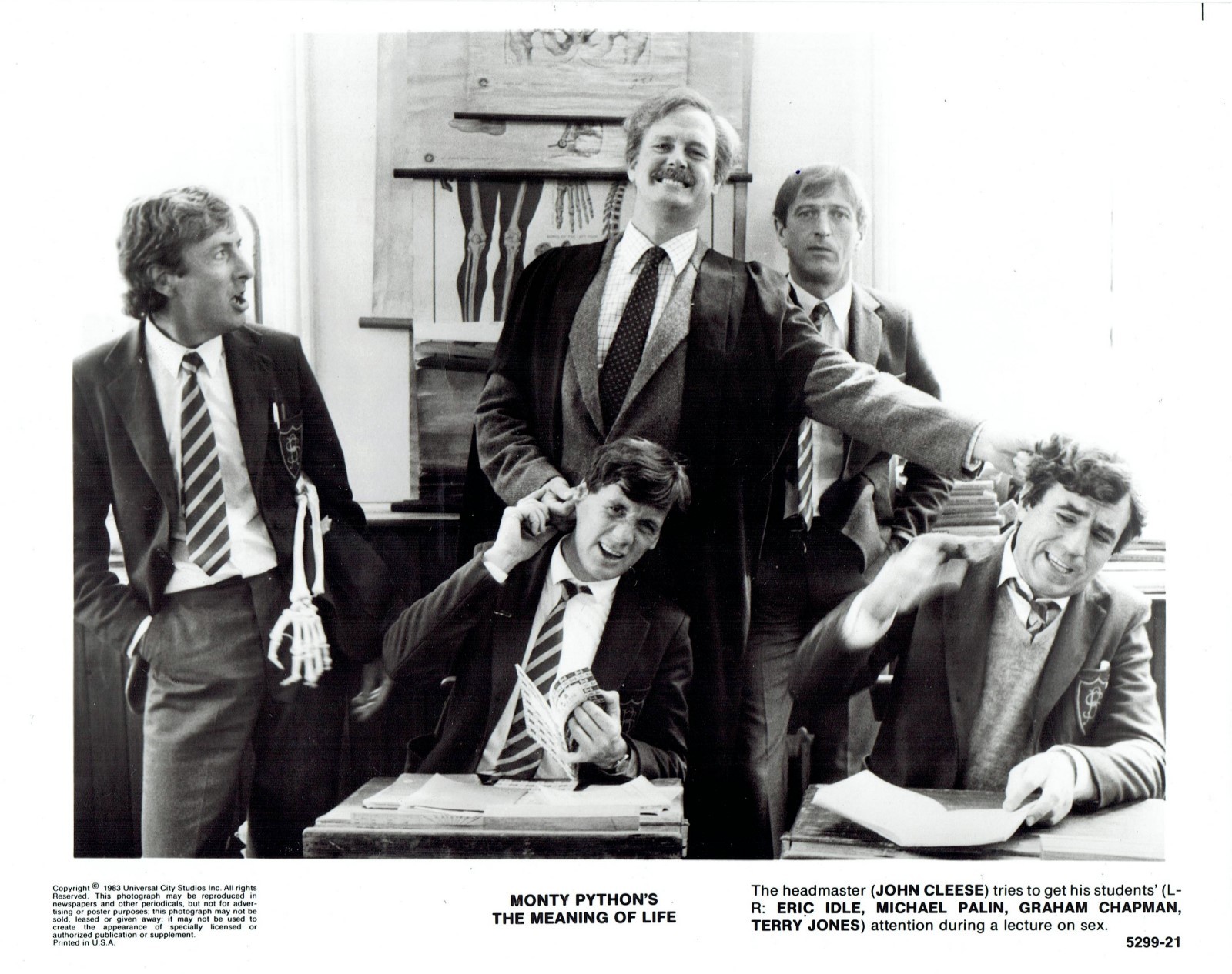 Moti Python Cast 1983 Vintage Photo cast actors on set