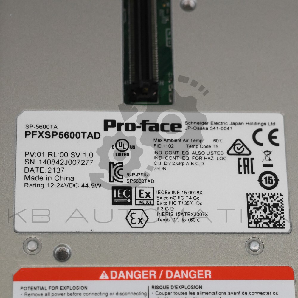 Pro-face PFXSP5600TAD SP5000 Series HMI 12 Pro-face PFXSP5600TAD SP5000 Series HMI 12