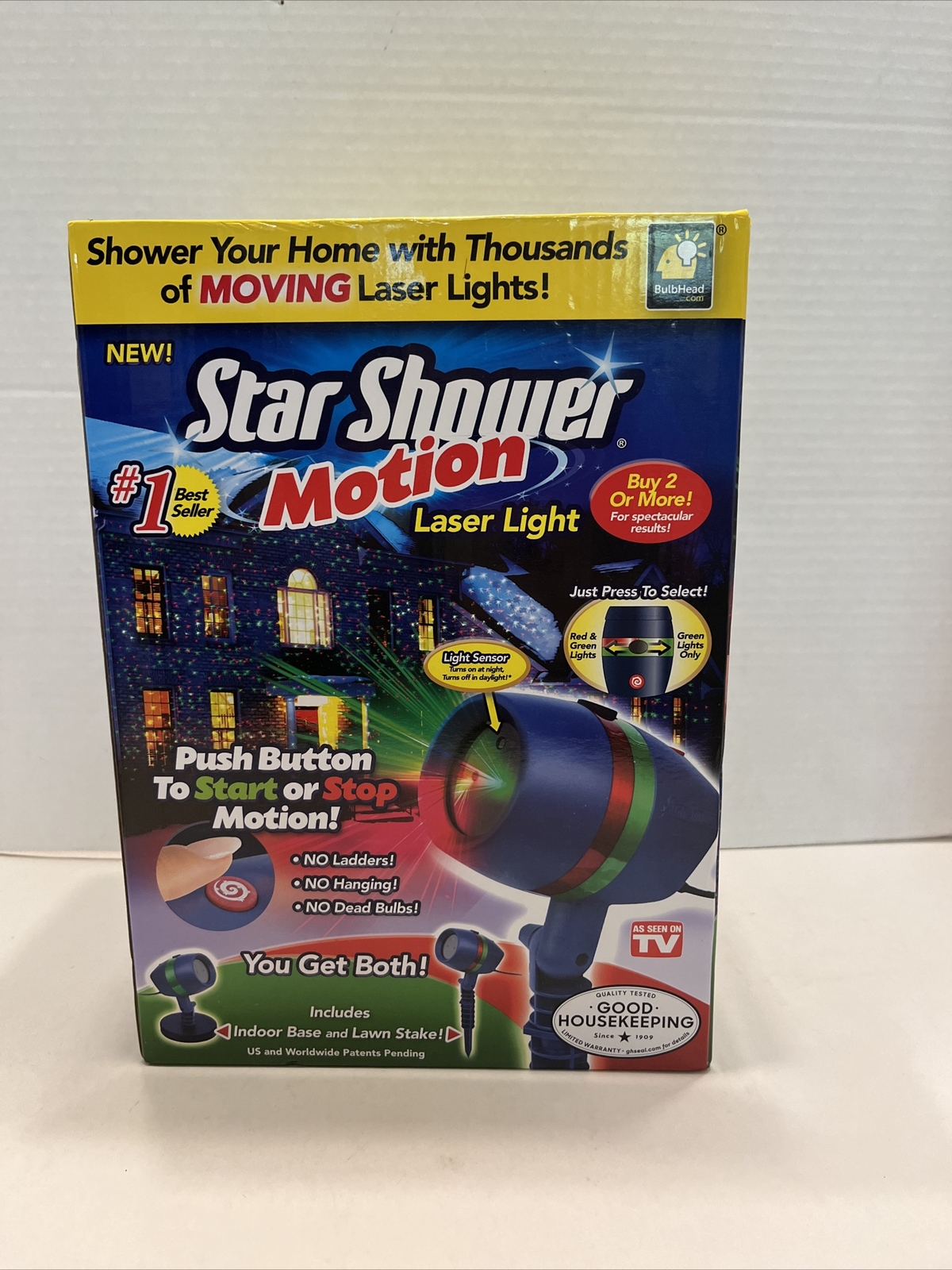 Star Shower Motion Laser Light by BulbHead Indoor Outdoor Laser