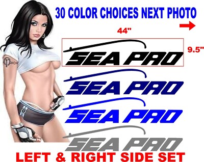SEA PRO SEAPRO BOAT DECALS DECAL HULL 30 COLOR CHOICES message for other options
