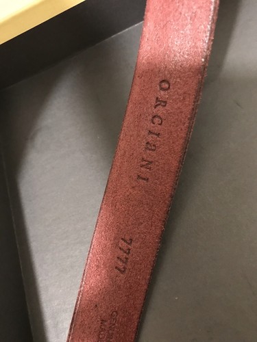 Cintura Orciani in pelle artigianale di lusso italiana 34W~36W nuova con etichetta $450 - Foto 5 di 8