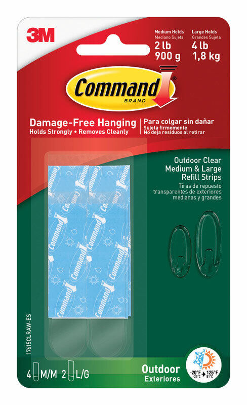 3M  Command  Assorted  Foam  Adhesive Strips  1-3/4 in. L 6 pk