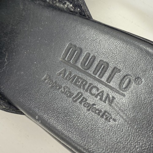 Munro American Kala Black Leather Slide Slip On Sandals Flats Women’s 6.5 M - Bild 7 von 9