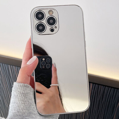 Silber Golden Spiegel Stoßfeste Hülle für iPhone Samsung Galvanisiert Backcover