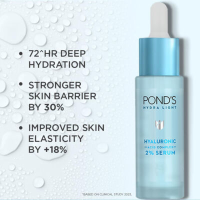POND'S Hydra Light hyaluronic acid complex 2% Serum 72 Hr Deep Hydration 14ml