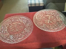 Pressed Glass Serving Plater 