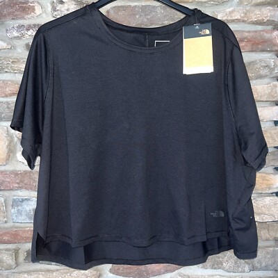 The North Face Women's Plus Size EA Dawndream Relaxed SS Top Black 2X NWT