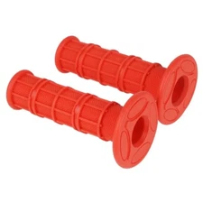 Moto Force 7/8" & 1" High Quality Rubber Hand Grips Red