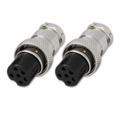 2 PCS 6 Pin Microphone Connector Female Panel Chassis Connector Kit,SA6A110
