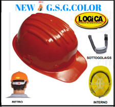 CASCHETTO DA LAVORO ELMETTO PROTETTIVO 300 GRAMMI LEGGERO IN POLIETILENE ROSSO